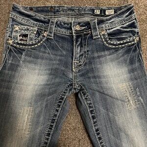 Miss Me Distressed Blue Boot Cut Jeans